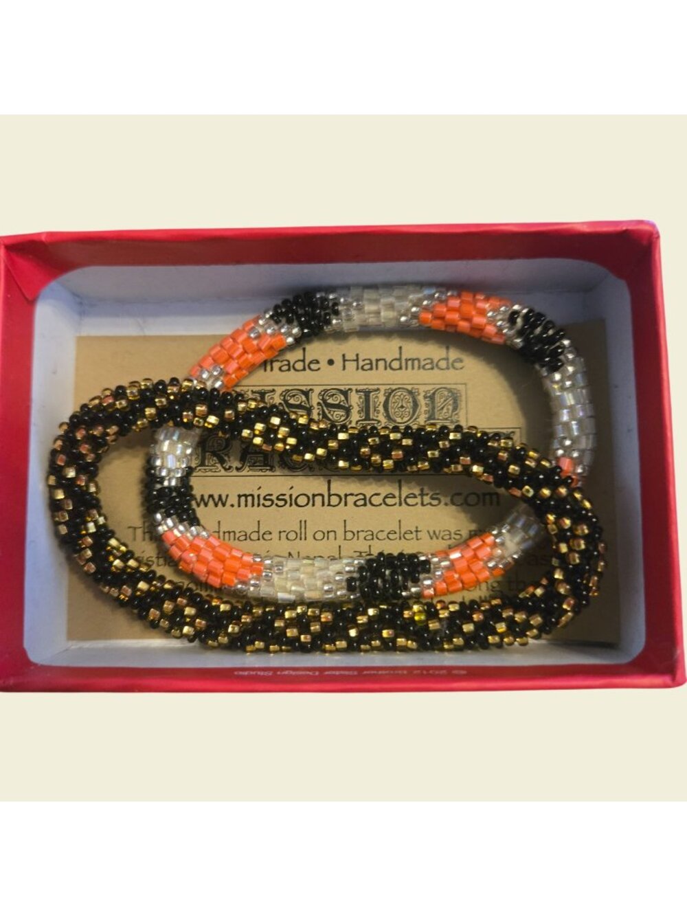 Mission Bracelets Handmade Beaded Bracelets 2-Piece